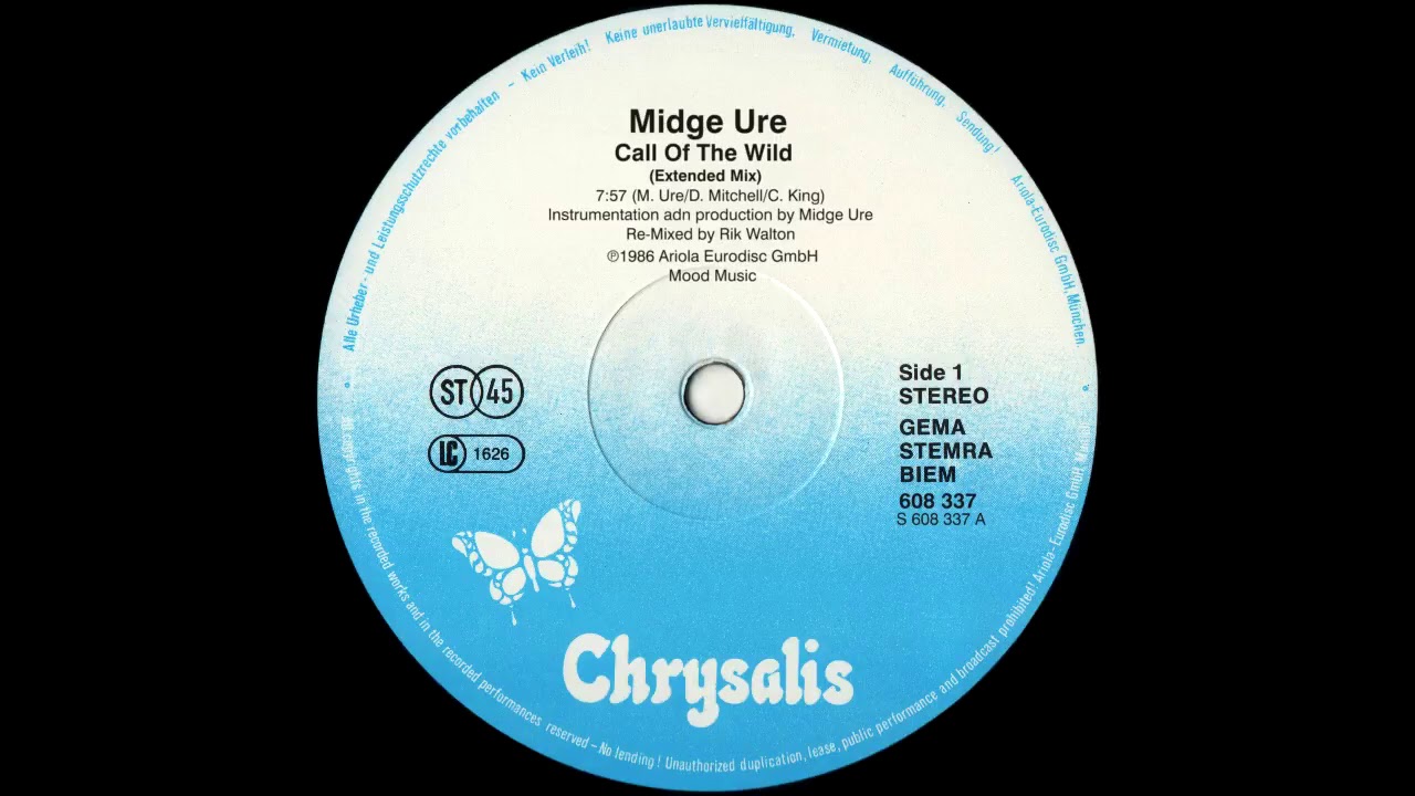 Midge Ure - Call Of The Wild (Extended Mix) 1986