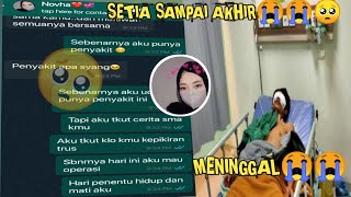CHAT SEDIH WA || TIGA HARI SEBELUM MENINGGAL - Pesan Cowoknya Bikin Nangis