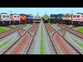 🔟Railgadi Crossing At Bumpy✔️ Railroad | Forked Tracks | railways crossing tracks | #railworks