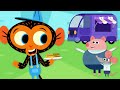 A Food Truck Goes To Mr. Monkey&#39;s Garage | Cartoon for Kids