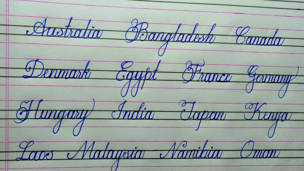 Neat and clean cursive handwriting || Handwriting for beginners | how ...