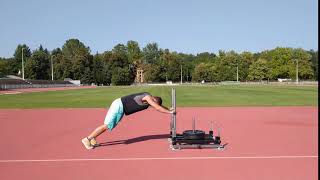 Prowler squat and push press
