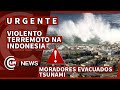 URGENTE: Violento terremoto de 7,6 na indonésia moradores evacuados AMEAÇA DE TSUNAMI #indonesia