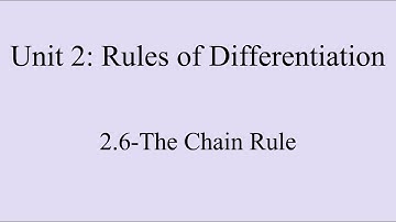 2.6-The Chain Rule
