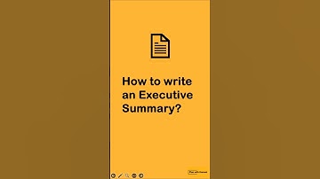 How to write an executive summary? #businessplan