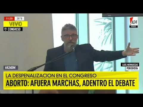 Luis Novaresio en el Congreso: su discurso a favor del aborto