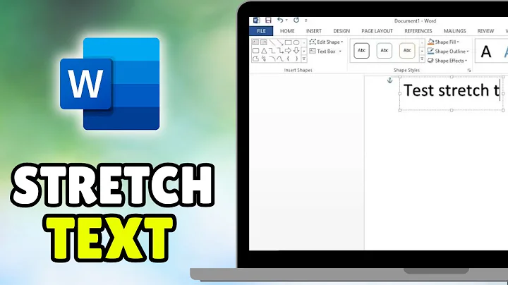 How To Stretch Text In MS Word - Change Text Ratio in MS Word