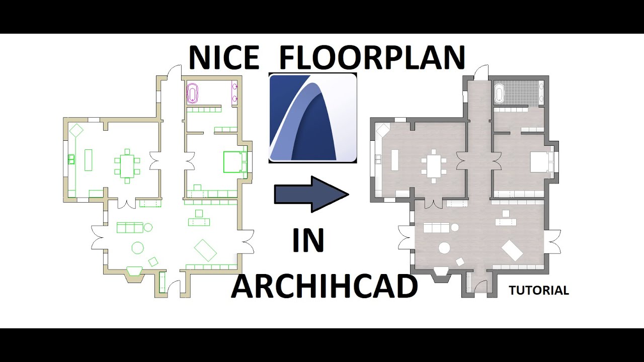 ARCHICAD23 NICE FLOOR PLAN (graphic visual IN ARCHICAD