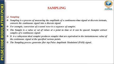DC&N Lecture 14  Pulse Code Modulation PCM