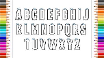 Learn Alphabet a to z  - Coloring  and Drawing for kids - Let