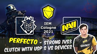 G2 vs NAVI: Жесткий 1vs3 клатч от Perfecto с USP S против девайсов, IEM Cologne 2021