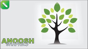 Tree Icon Drawing with CorelDraw  Flat Vector Style  Drawing  CorelDraw Tutorial