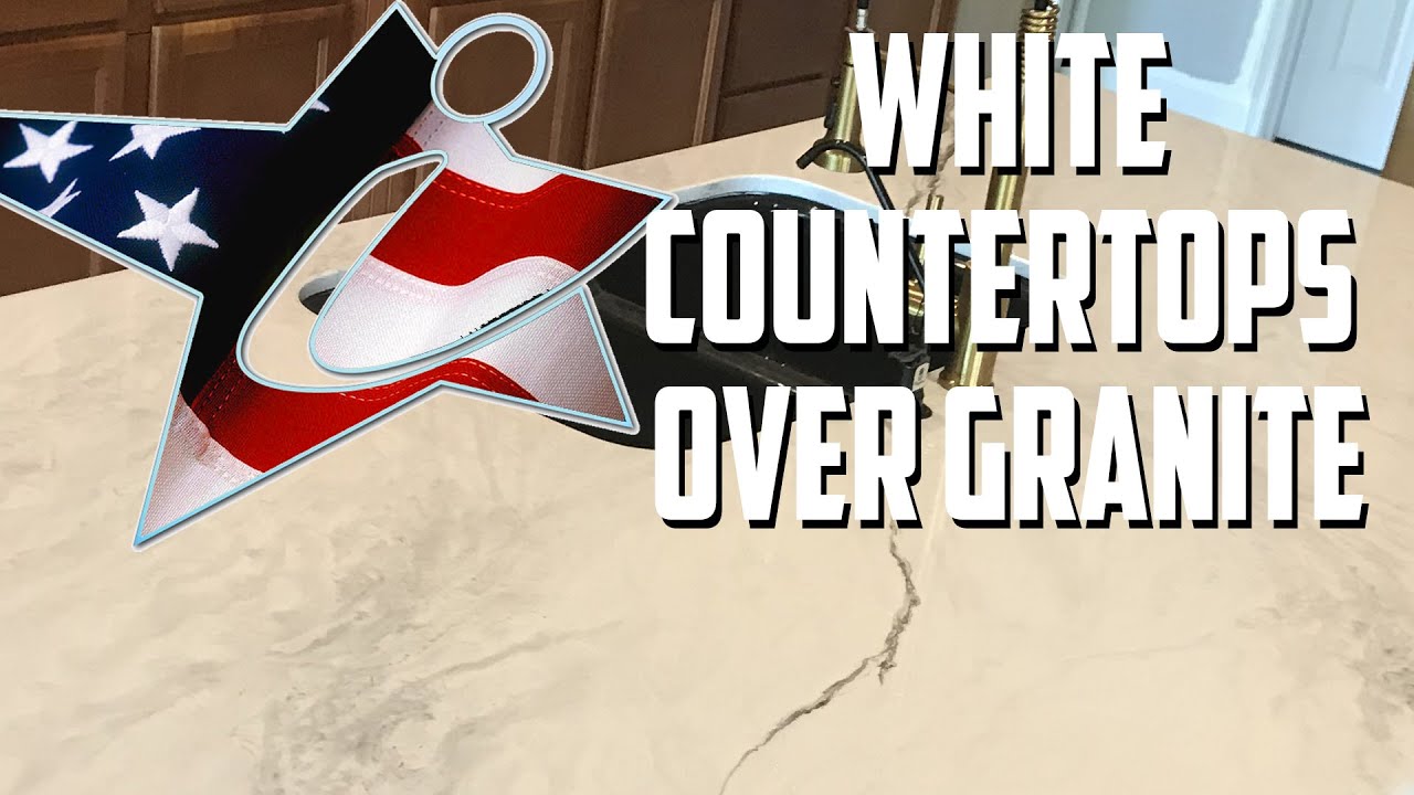 White iCoat Countertops Over Granite