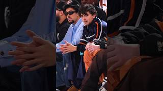 Timothée Chalamet and Bad Bunny Turn Heads Courtside at Knicks-Celtics Playoff Showdown.
