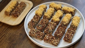 Thanh gạo lứt chà bông mix hạt, giòn ngon, ít ngọt, dễ làm - Whole grain rice bars