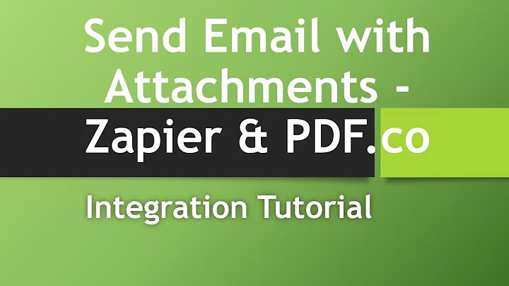 How to Send Email with Attachment using PDF.co and Zapier