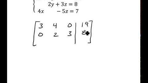 Write the Augmented Matrix for a Linear System
