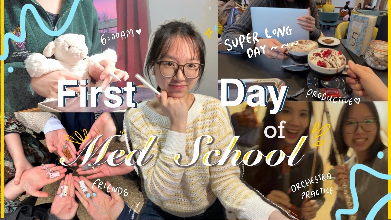 A Realistic First Day of Med School | Study Crawl, lectures & orchestra