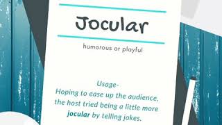 Jocular - How To Pronounce Jocular?