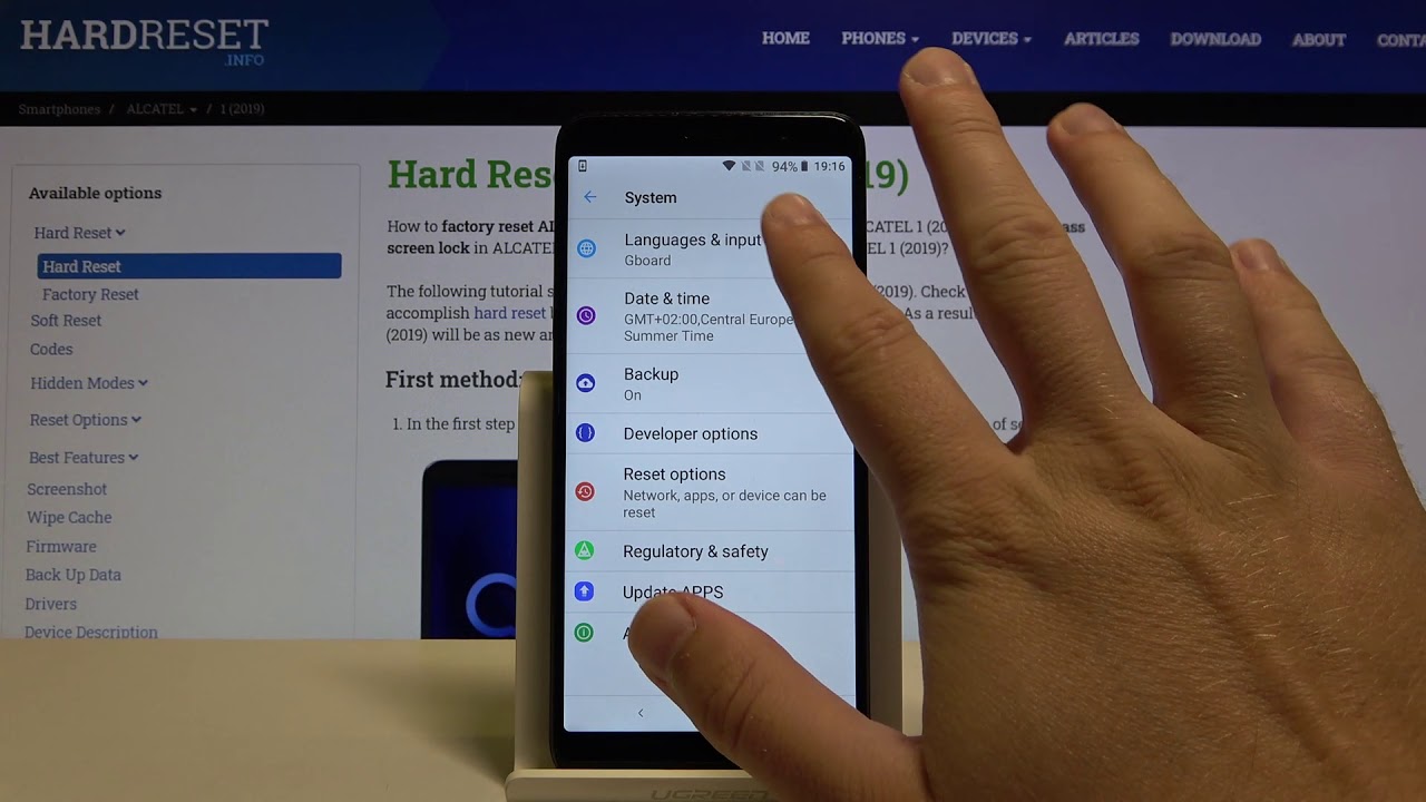 How to Enter Text Correction Features in Alcatel 1 2019 – Locate Typing Options