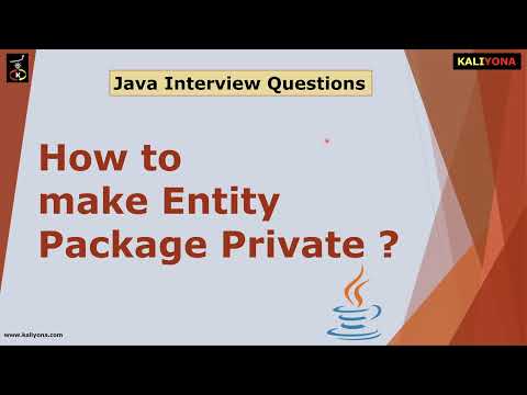 How to make Entity Package Private | Fresher | Java Interview Questions | Kaliyona | In Kannada