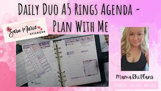 DAILY DUO RINGS AGENDA PLAN WITH ME | ERIN CONDREN A5 RINGS AGENDA :)