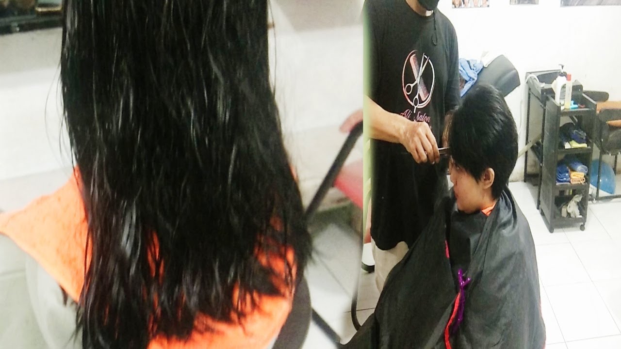 potong rambut pendek mahmud//pixie haircut