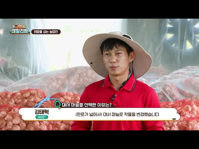 데일리팜, 희망을 심는 농업인 의성에서 3대째 명품 마늘을 이어가는 청년 김태혁 농업인의 도전