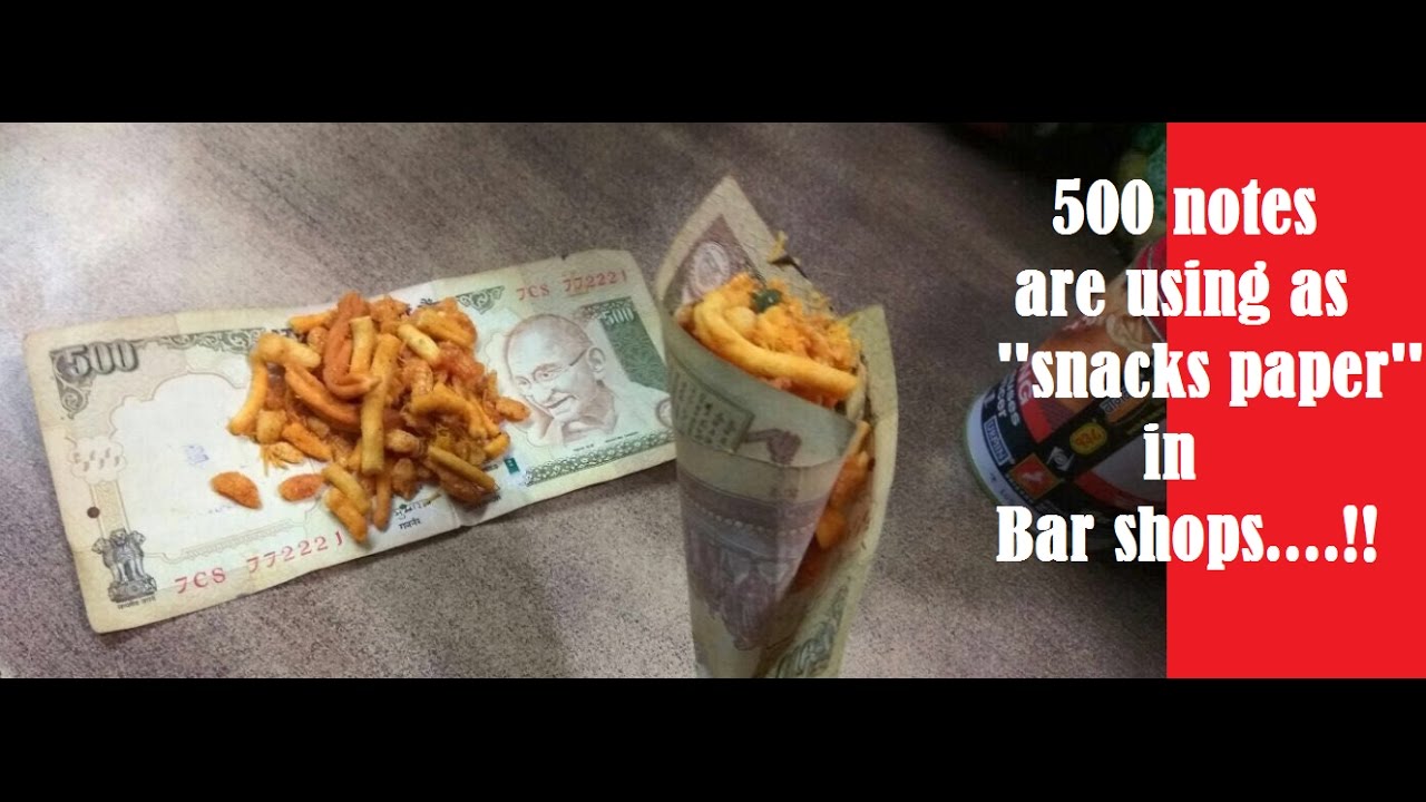 500 notes and 1000 notes are using for snacks in bar shops - YouTube
