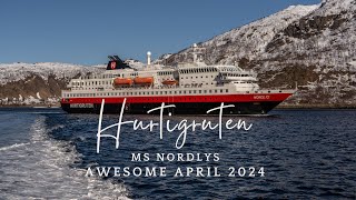 Hurtigruten MS Nordlys  full coastal voyage  April 2024