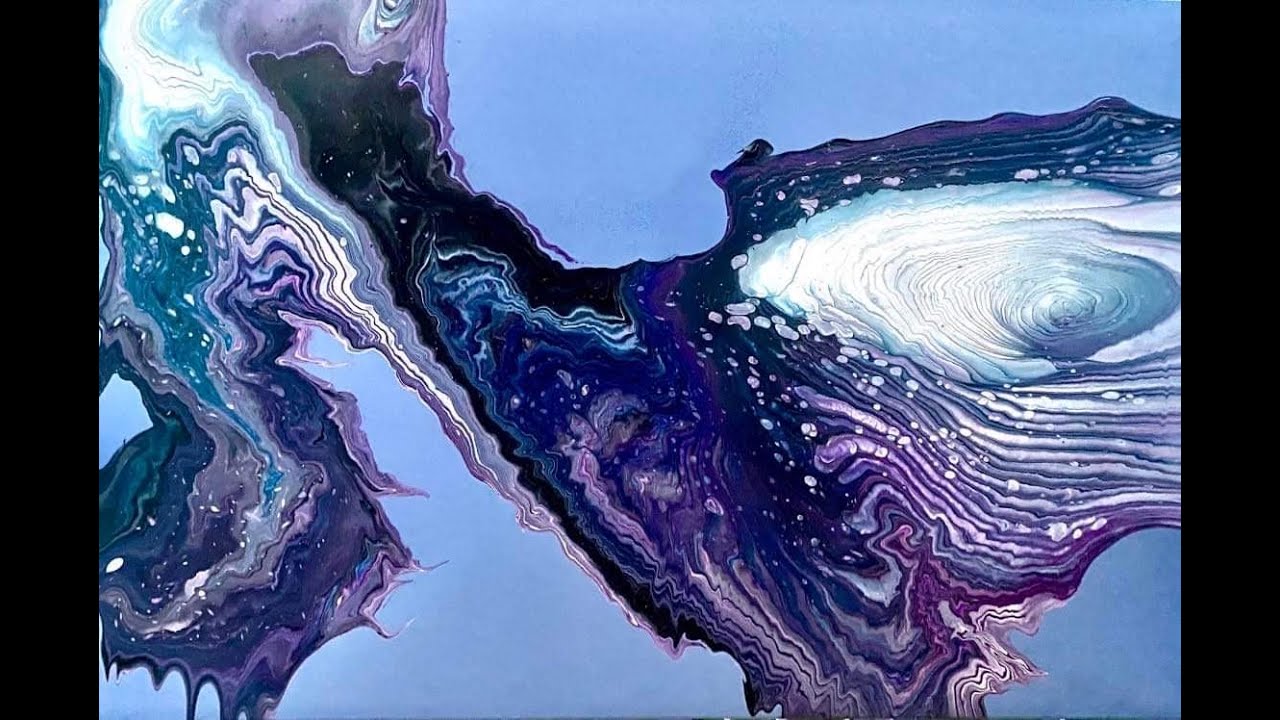 A Dark & Mysterious Dustpan Ring Pour with Negative Space - Fluid Art ...