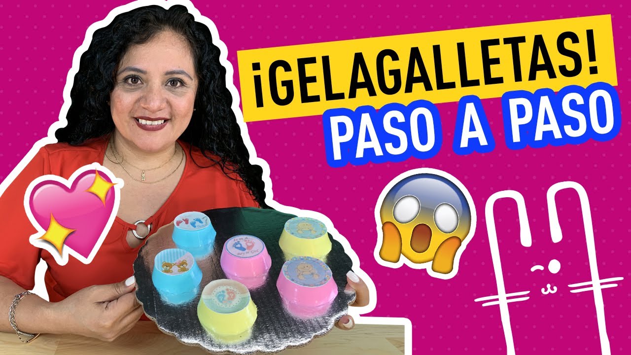 Receta GELAGALLETAS para baby shower 😍😋🍪 GELATINAS REVELACIÓN DE SEXO | GENDER REVEAL