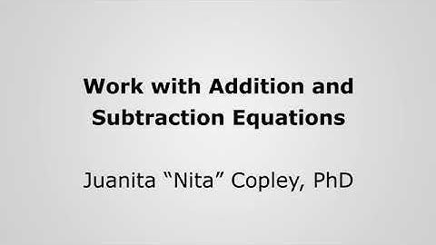 ENVISION GRADE 1 TOPIC 5: WORK WITH ADDITION AND SUBTRACTION EQUATION