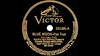 1939 Tommy Dorsey - Blue Moon (Jack Leonard & Band, vocal) - YouTube