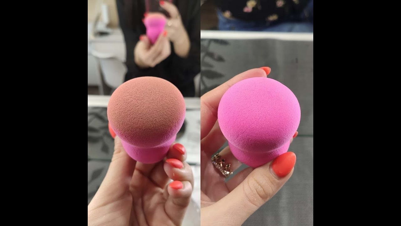 Грязный спонж для макияжа. Отмыть спонж от тонального. Средства для бьюти блендера. Нанесение тона спонжем и кистью. Как отмыть спонж от тонального крема дома.