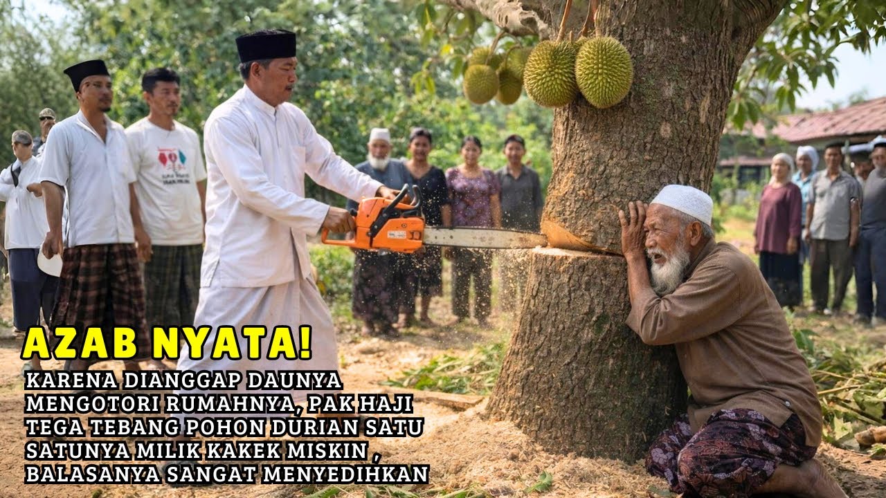 Pak Haji Tega Tebang Pohon Durian Pemberi Rezeki Milik Kakek Miskin, Balasannya Bikin Merinding