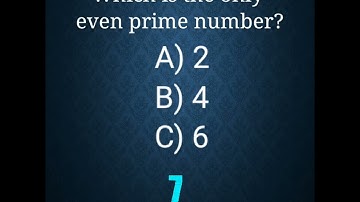 Which is the only even prime number? || Gk with Prima||