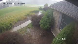INSANELY Narrow Drillbit Tornado in Franklin County, Indiana - Aug. 1, 2026 CCTV