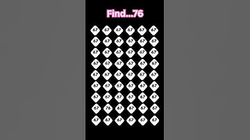 Find 76 odd number | The Odd Number Out | Brain Challenge