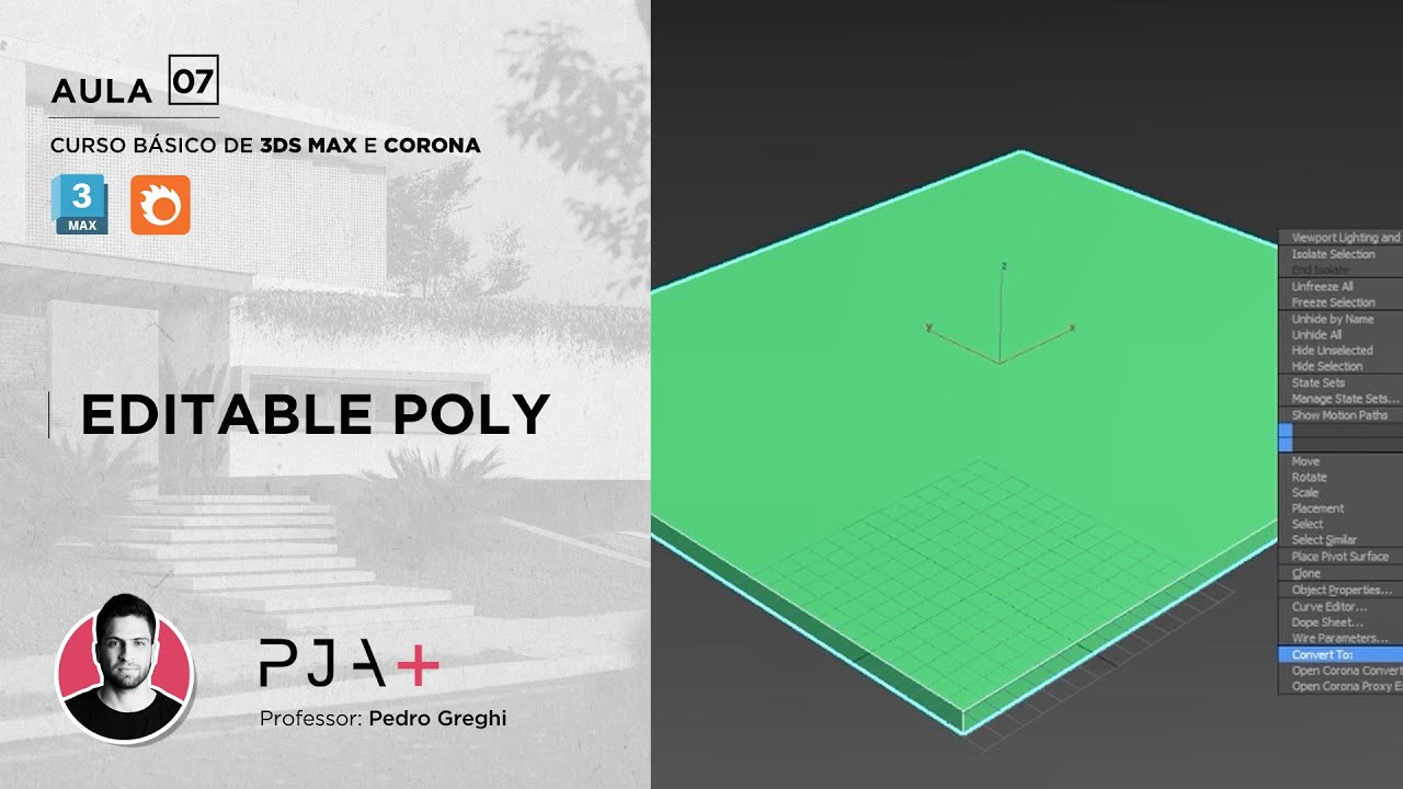 [CURSO GRATUITO DE 3DS MAX E CORONA] AULA 07 - Editable Poly - YouTube