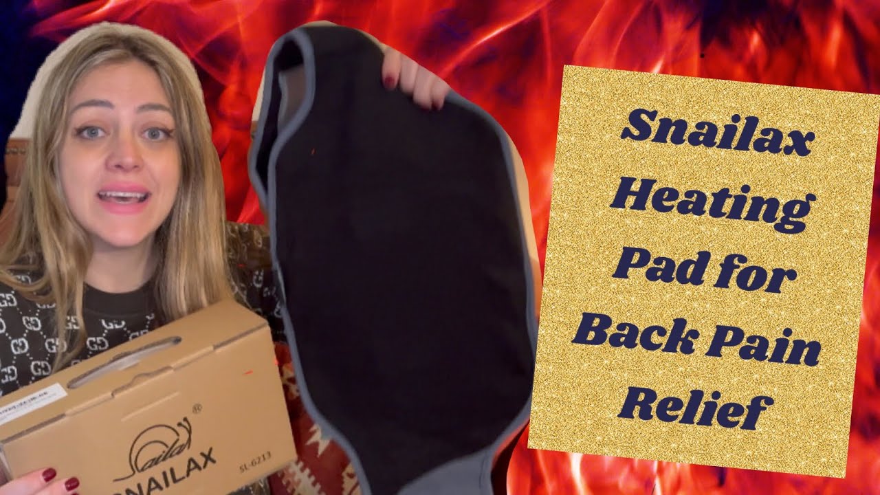 Snailax Heating Pad for Back Pain Relief, Vibrating Back Massager with Heat - 6213