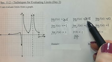 Sec. 11.2 (Day 2) - Techniques for Evaluating Limits