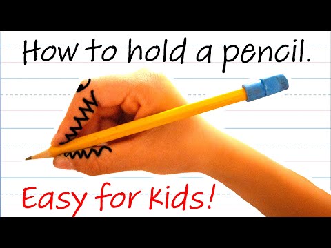 How to HOLD A PENCIL  Easy for Kids  with Ally the Alligator