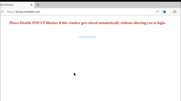PLEASE DISABLE POP-UP BLOCKER || SBI KIOSK || UGB KIOSK ||