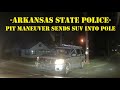 Nissan Armada High Speed PURSUIT - Arkansas State Police perform 2 PIT Maneuvers to end chase