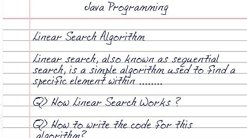 Linear Search Algorithm in Java | Dev Domain