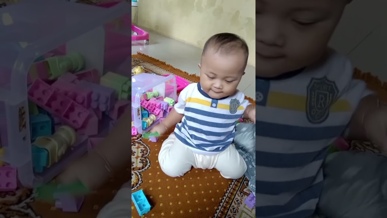 Ade Shaka lagi mainan sama KK Bian 🤗🤗