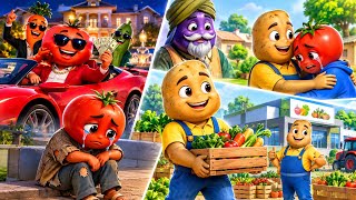 Details The Two Brothers: Potato and Tomato | A Heart-Touching Vegetable Story | Moral Story Guide