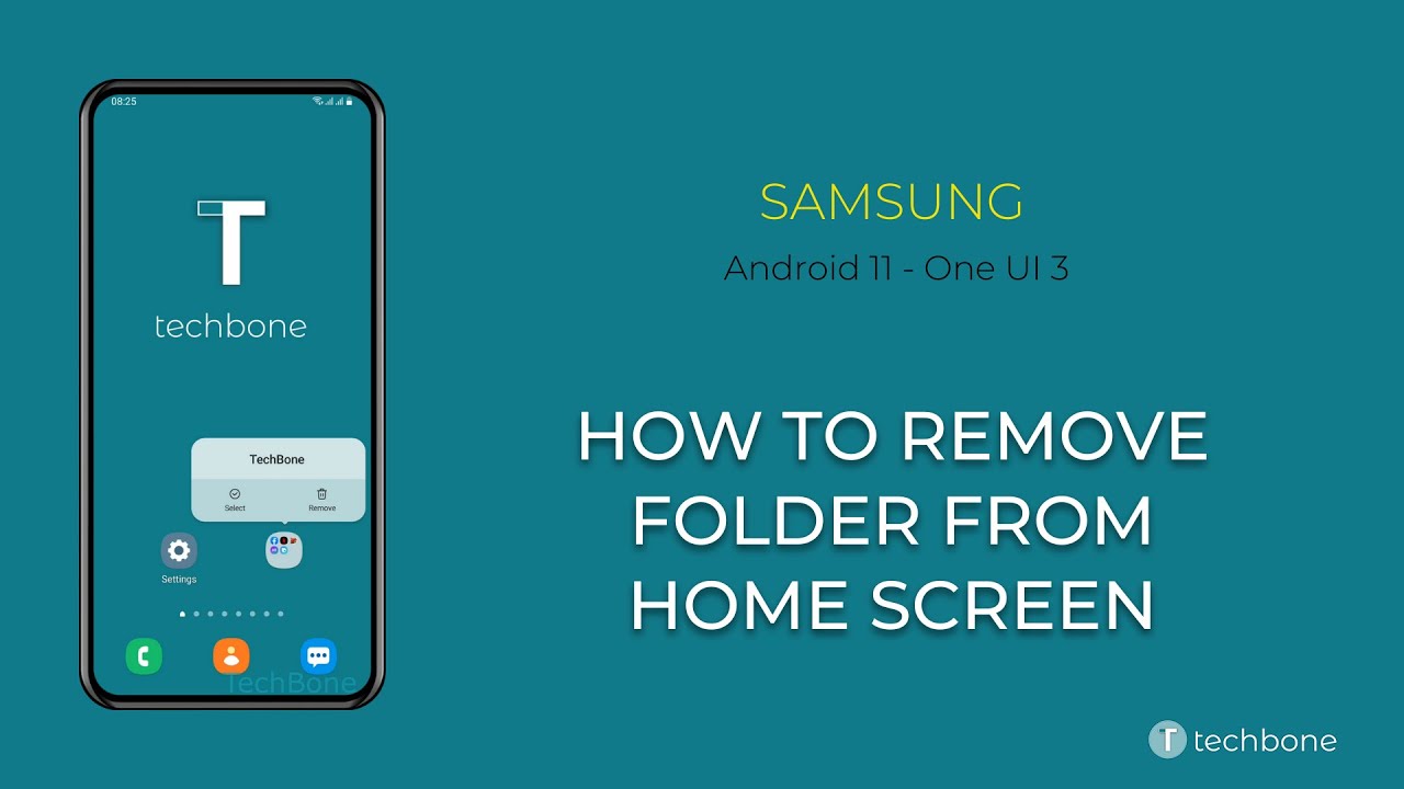 How To Remove Folder From The Home Screen Samsung Android 11 One