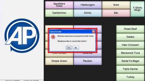POS Instructional Video 05  - Void Item / Cancel Order